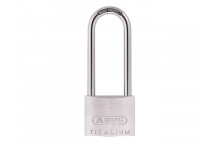 ABUS Mechanical 64TI/40mm TITALIUM Padlock 63mm Long Shackle Carded