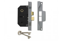 UNION 2242 2 Lever Mortice Rebated Sashlock Silver Enamel 78.5mm 3in Visi