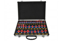 Faithfull 1/2in TCT Router Bit Set, 35 Piece