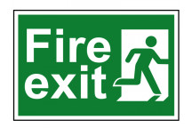 Scan Fire Exit Man Running Right - PVC 300 x 200mm