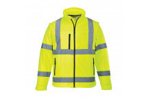 S428 Hi-Vis Softshell Jacket (3L) Yellow Medium