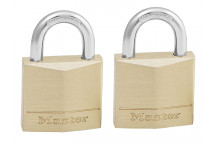 Master Lock Solid Brass 30mm Padlock 4-Pin - Keyed Alike x 2