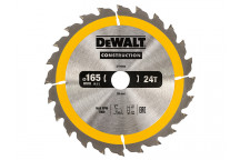 DEWALT Portable Construction Circular Saw Blade 165 x 20mm x 24T