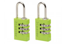 Master Lock Aluminium Combination Padlocks 3 Digit Colour 20mm x 2