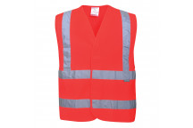 C470 Hi-Vis Two Band & Brace Vest Red LXL