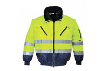 PJ50 Hi-Vis 3-in-1 Pilot Jacket Yellow/Navy 4XL