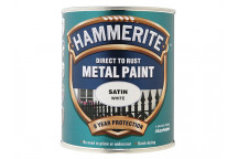 Hammerite Direct to Rust Satin Finish Metal Paint White 750ml