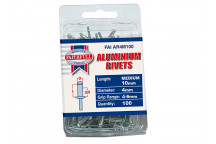 Faithfull Aluminium Rivets 4 x 10mm Medium Pre-Pack of 100