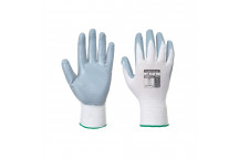 A319 Flexo Grip Nitrile Glove (with retail bag) Grey/White Large