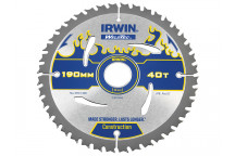 IRWIN Weldtec Circular Saw Blade 190 x 30mm x 40T ATB