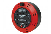 Faithfull Power Plus Cable Reel 240V 10A 4-Socket 10m