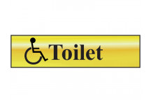 Scan Disabled Toilet - Polished Brass Effect 200 x 50mm