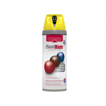 PlastiKote Twist & Spray Gloss New Yellow 400ml