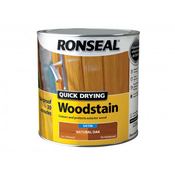 Ronseal Quick Drying Woodstain Satin Natural Oak 2.5 litre