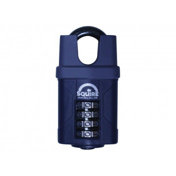 Squire CP50CS Combination Padlock 4-Wheel Closed Shackle 50mm