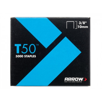 Arrow T50 Staples 10mm (3/8in) Pack 5000 (4 x 1250)