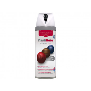 PlastiKote Twist & Spray Matt White 400ml