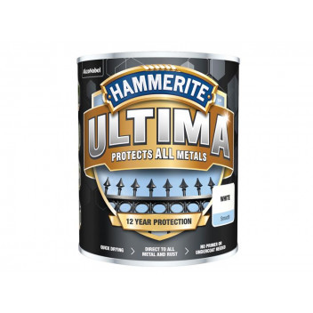 Hammerite Ultima Metal Paint Smooth White 750ml