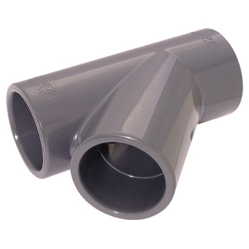 1.1/2\" ID SOLVENT EQUAL 45TEE UPVC DGREY