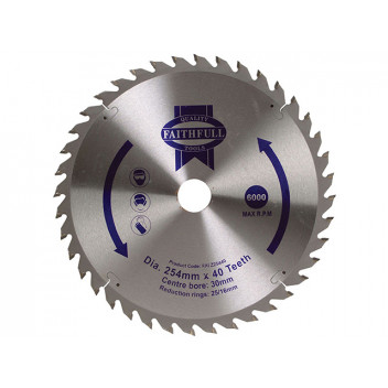 Faithfull TCT Circular Saw Blade 254 x 30mm x 40T POS