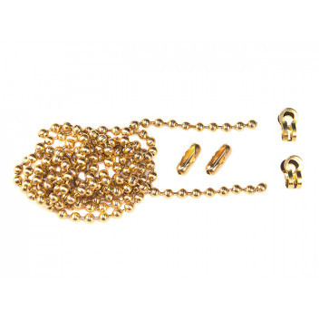 Faithfull Brass Ball Chain Kit Polished Brass 1m