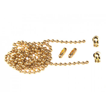 Faithfull Brass Ball Chain Kit Polished Brass 1m