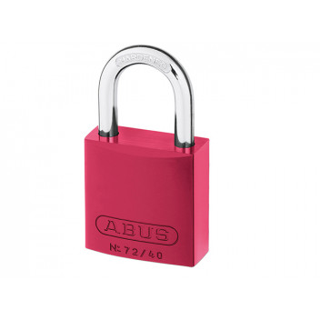 ABUS Mechanical 72/40mm Aluminium Padlock Red Keyed Alike TT02162