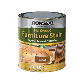 Ronseal Ultimate Protection Hardwood Garden Furniture Stain Rich Teak 750ml