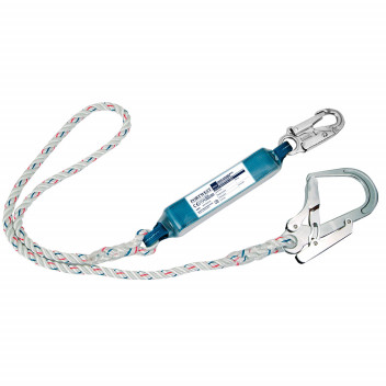 FP23 Single Lanyard With Shock Absorber White