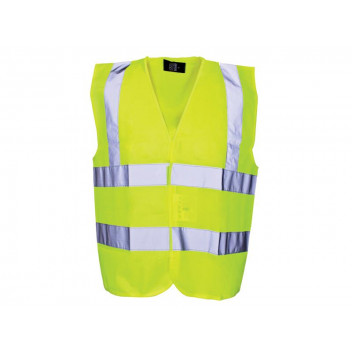 Scan Hi-Vis Yellow Waistcoat - Child 7-9 (32in)