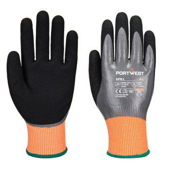 AP51 Cut F15 Nitrile Aqua Glove Medium Size 8