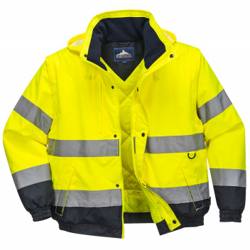 C468 HI-Vis 2-in-1 Jacket Yellow Large