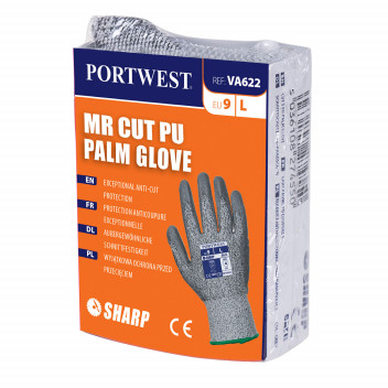 VA622 Vending MR Cut PU Palm Glove  XSmall