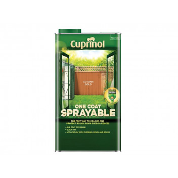 Cuprinol One Coat Sprayable Fence Treatment Autumn Gold 5 litre