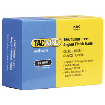 Tacwise 16 Gauge Angled Nails 32mm For DC618K Pack 2500