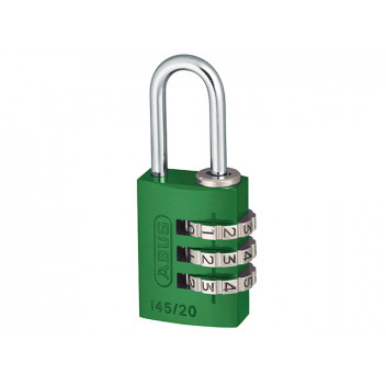 ABUS Mechanical 145/20 20mm Aluminium Combination Padlock Green 46571