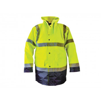 Scan Hi-Vis Yellow/Black Motorway Jacket - XL (48in)