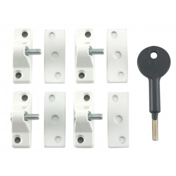 Yale Locks 8K118 Economy Window Lock White Finish Pack of 4 Visi