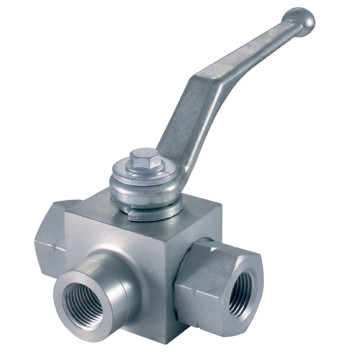 1\" BSP Parallel Female Ball Valve 3 Way T Ported