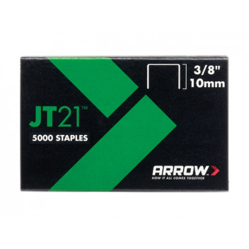 Arrow JT21 T27 Staples 10mm (3/8in) Box 5000