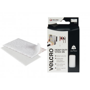 VELCRO Brand VELCRO Brand Heavy-Duty Stick On Strips (2) 50 x100mm White