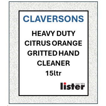 CLAVERSONS Heavy Duty Citrus Orange Gritted Hand Cleaner 15 Litre