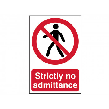 Scan Strictly No Admittance - PVC 200 x 300mm