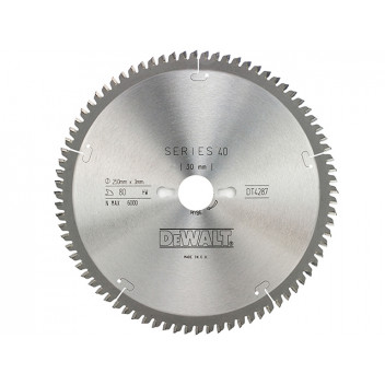 DEWALT Series 40 Circular Saw Blade 250 x 30mm x 80T TCG/Neg