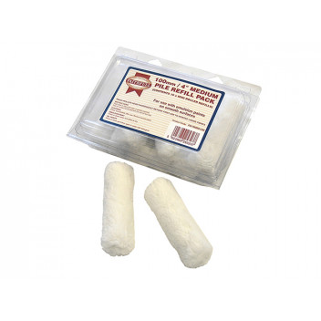 Faithfull Medium Pile Mini Roller Refills 100mm (4in) Pack of 10