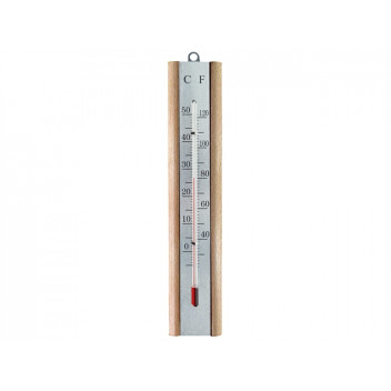 Faithfull Thermometer Wall Beech Silver 200mm