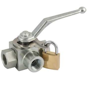 1\" BSP Parallel Female Ball Valve 3 Way T Ported