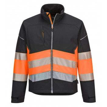 PW375 PW3 Hi-Vis Class 1 Softshell Jacket  4XL