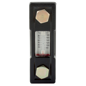 254mm Centres Fluid Level Gauge With Thermometer