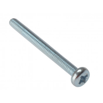 ForgeFix Machine Screw Pozi Compatible Pan Head ZP M6 x 30mm Bag 25